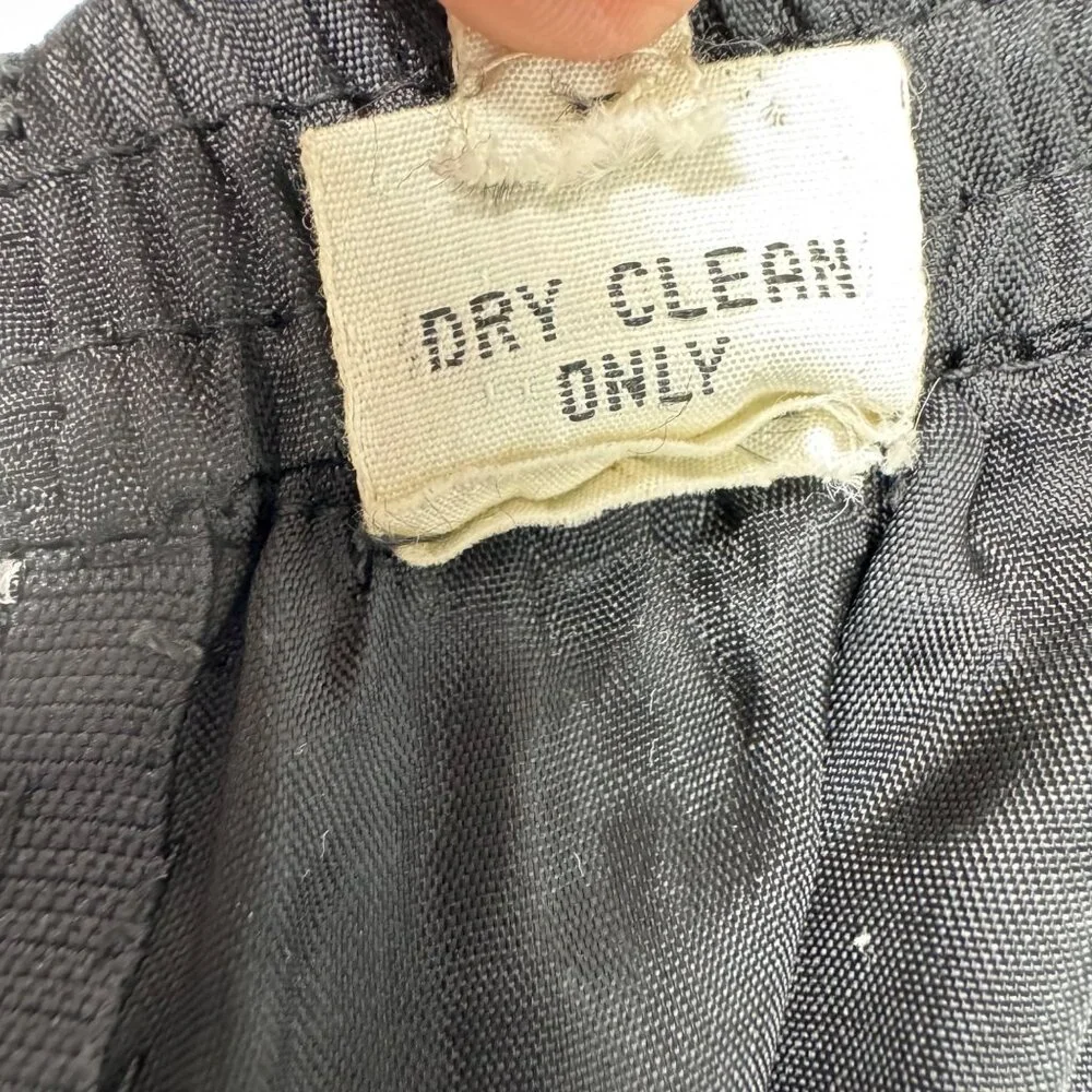 VTG Black Iridescent Mermaidcore Dark Fairy Sequin‎ Skirt 100% Silk Size Medium - Picture 9 of 10